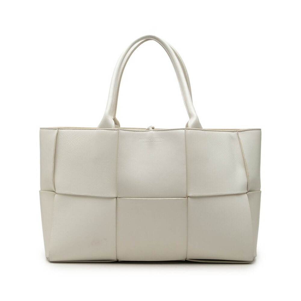 Bottega Veneta Maxi Intrecciato Arco Tote Bag Shoulder White Leather Women's ...